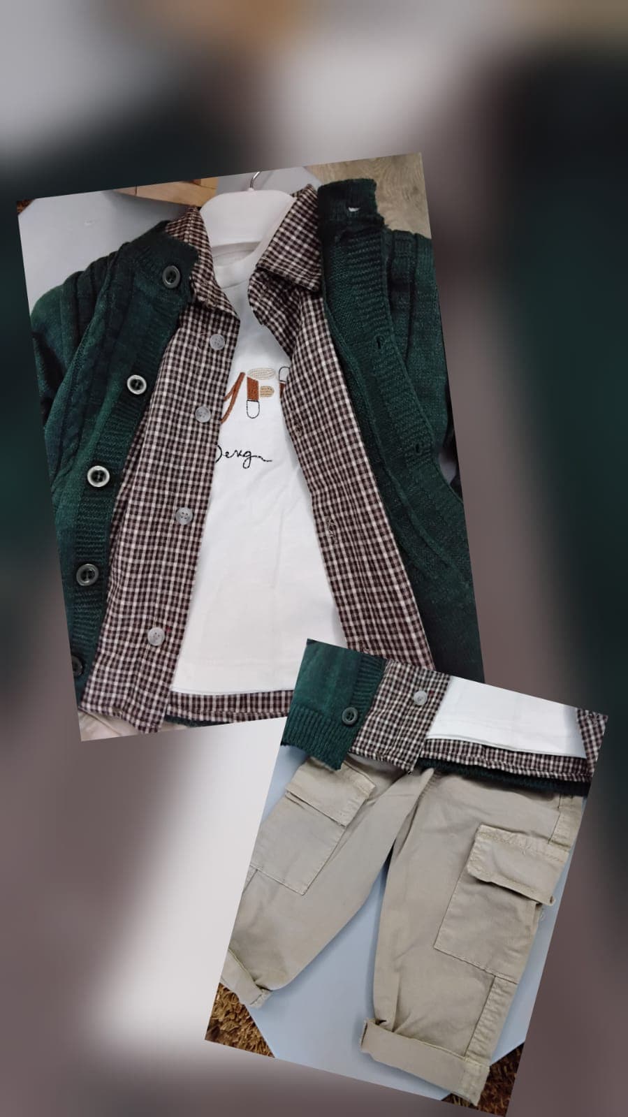 The 'Tiny Professor' Cardigan & Cargo Pant