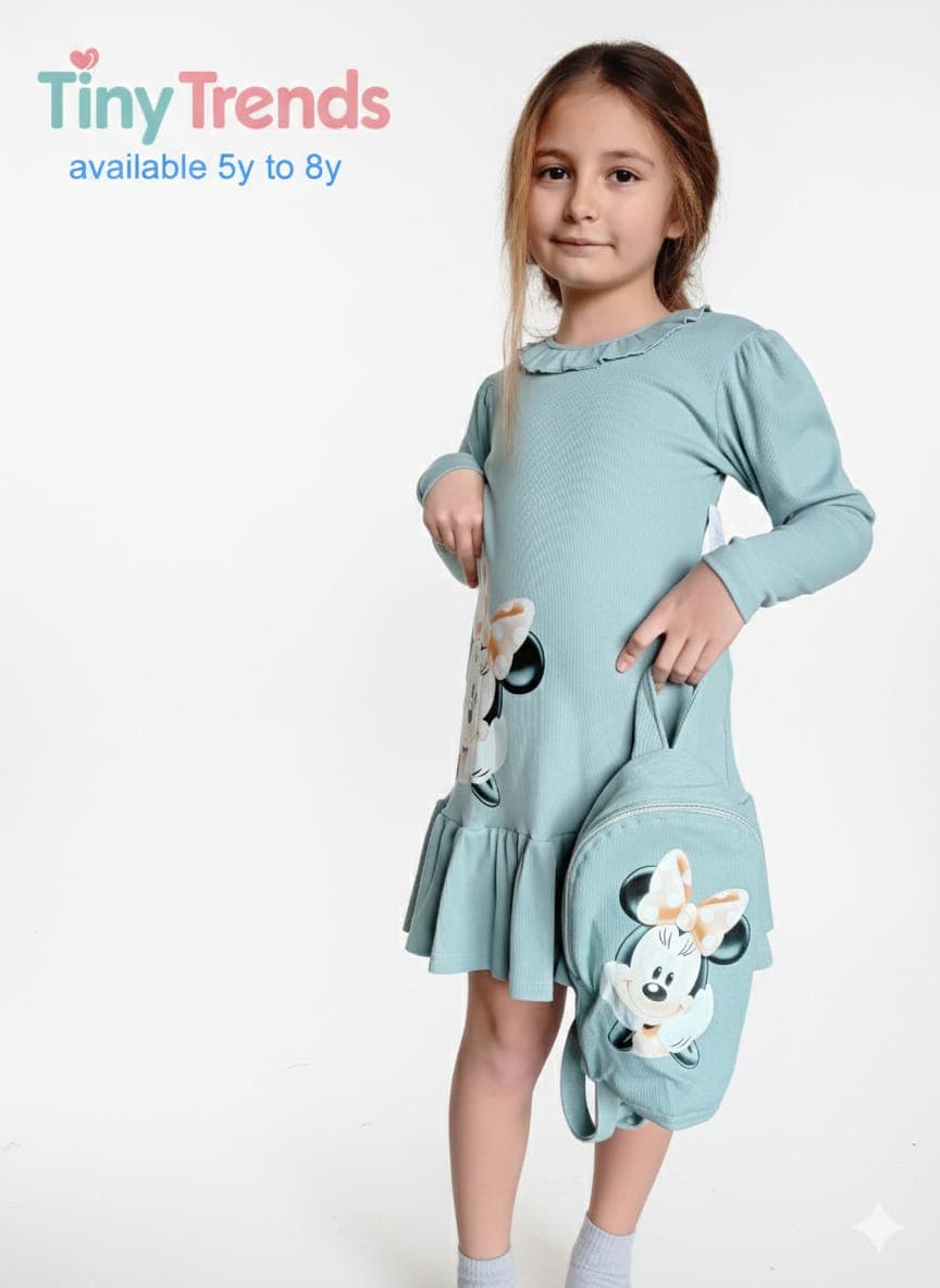 Minnie Magic Ribbed Dress & Matching Backpack Set